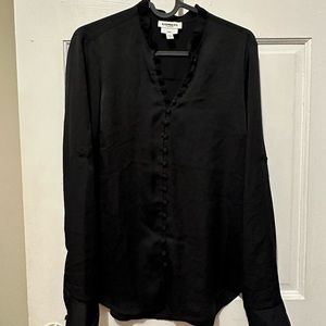 Black button down blouse from Express